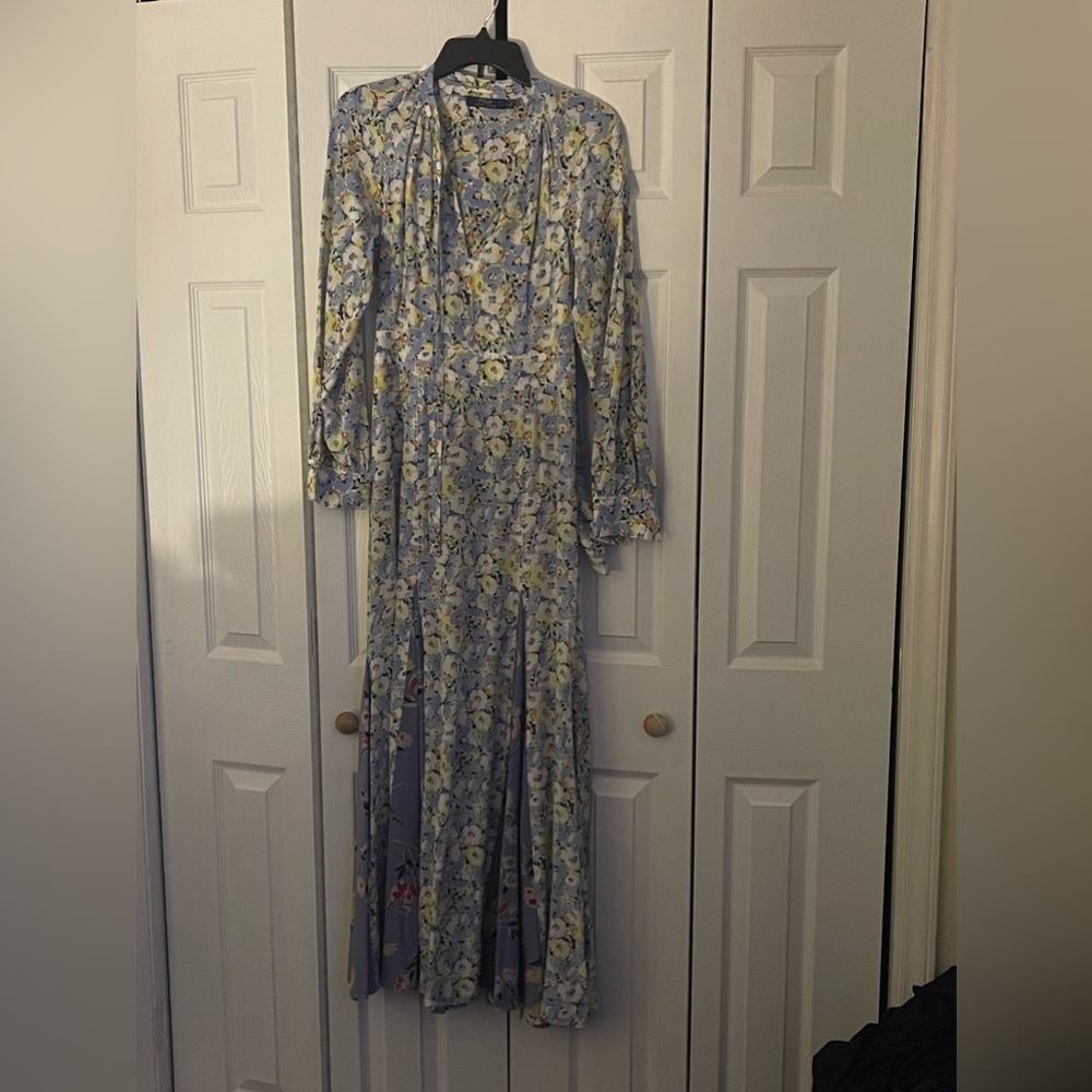 100% Silk Floral Polo Ralph Lauren Dress